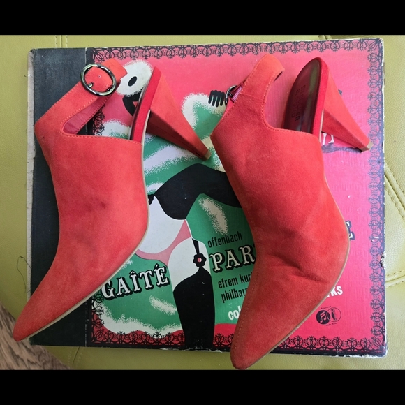 🪸Bleeker And Bond Coral Suede Slingback Booties - Picture 3 of 13